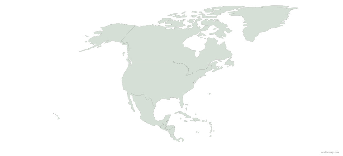 North America countries map